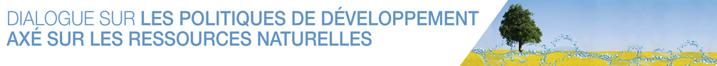 banner - version française - Dialogue sur les politiques de développement axé sur les ressources naturelles